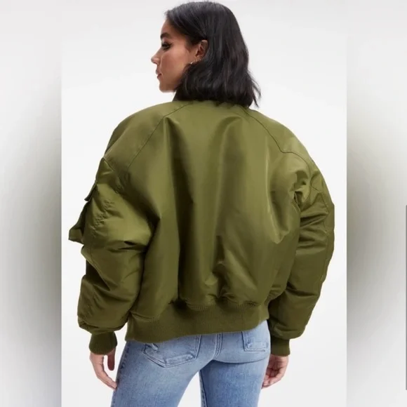 Good American Juniper Green Oversized
Bomber Jacket 3|4 - Picture 4 of 13